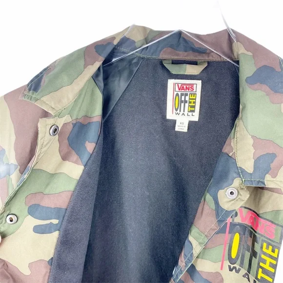 VANS Off The Wall UO Camo Coach Jacket XS - Picture 6 of 8